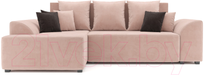 Диван угловой Mebel-Ars Каскад левый (кордрой бежевый)