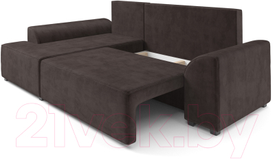 Диван угловой Mebel-Ars Каскад левый (кордрой коричневый)