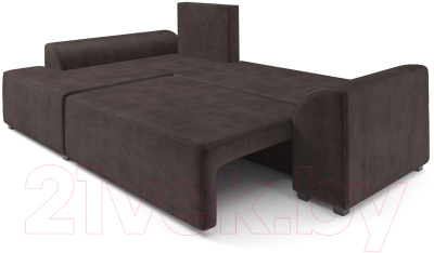 Диван угловой Mebel-Ars Каскад левый (кордрой коричневый)