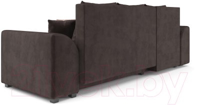Диван угловой Mebel-Ars Каскад левый (кордрой коричневый)
