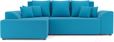 Диван угловой Mebel-Ars Каскад левый (синий)