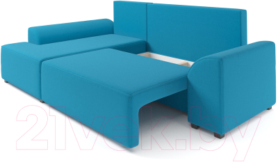 Диван угловой Mebel-Ars Каскад левый (синий)