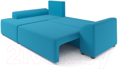 Диван угловой Mebel-Ars Каскад левый (синий)