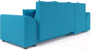 Диван угловой Mebel-Ars Каскад левый (синий)
