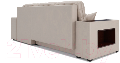 Диван угловой Mebel-Ars Мадрид правый (бархат бежевый Star Velvet 6 Beige)