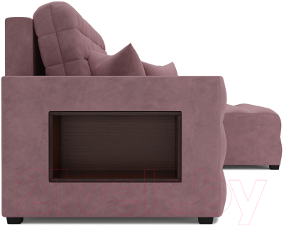 Диван угловой Mebel-Ars Мадрид правый (велюр пудра НВ-178 18)