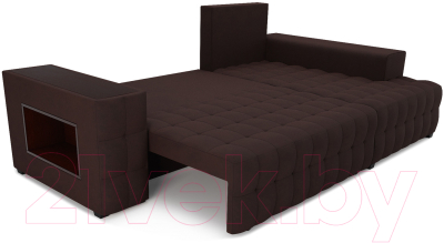 Диван угловой Mebel-Ars Мадрид правый (велюр шоколад HB-178 16)