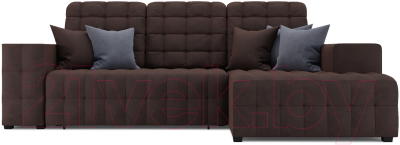 Диван угловой Mebel-Ars Мадрид правый (велюр молочный шоколад НВ-178 13)