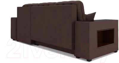 Диван угловой Mebel-Ars Мадрид правый (велюр молочный шоколад НВ-178 13)