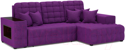 Диван угловой Mebel-Ars Мадрид правый (фиолетовый) - фото