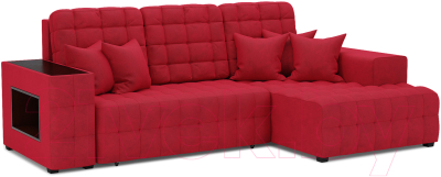 Диван угловой Mebel-Ars Мадрид правый (кордрой красный) - фото