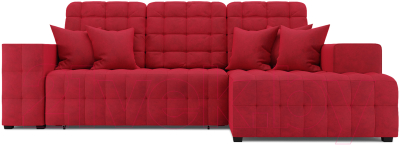 Диван угловой Mebel-Ars Мадрид правый (кордрой красный)