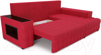 Диван угловой Mebel-Ars Мадрид правый (кордрой красный)