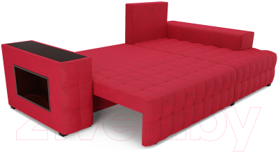Диван угловой Mebel-Ars Мадрид правый (кордрой красный)