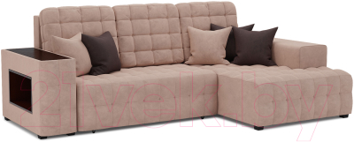 Диван угловой Mebel-Ars Мадрид правый (кордрой бежевый) - фото