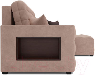 Диван угловой Mebel-Ars Мадрид правый (кордрой бежевый)