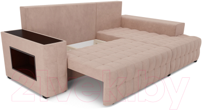 Диван угловой Mebel-Ars Мадрид правый (кордрой бежевый)
