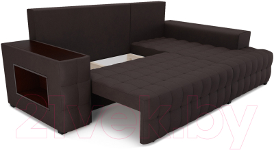 Диван угловой Mebel-Ars Мадрид правый (кордрой коричневый)