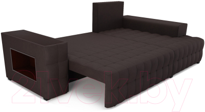 Диван угловой Mebel-Ars Мадрид правый (кордрой коричневый)
