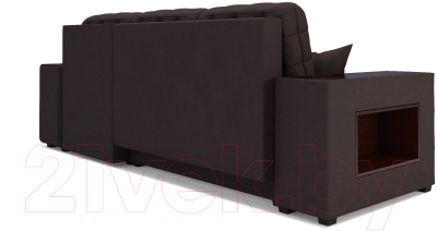 Диван угловой Mebel-Ars Мадрид правый (кордрой коричневый)