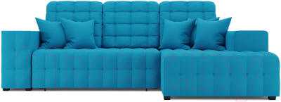 Диван угловой Mebel-Ars Мадрид правый (синий)