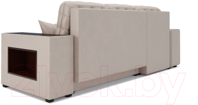 Диван угловой Mebel-Ars Мадрид левый (бархат бежевый Star Velvet 6 Beige)