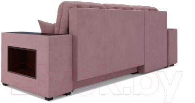 Диван угловой Mebel-Ars Мадрид левый (велюр пудра НВ-178 18)