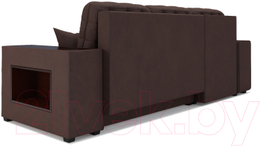 Диван угловой Mebel-Ars Мадрид левый (велюр молочный шоколад НВ-178 13)