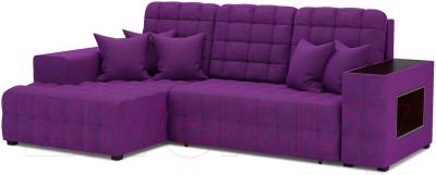 Диван угловой Mebel-Ars Мадрид левый (фиолетовый) - фото