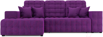 Диван угловой Mebel-Ars Мадрид левый (фиолетовый)