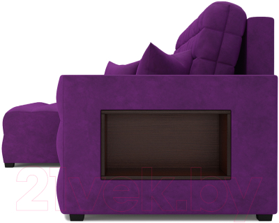 Диван угловой Mebel-Ars Мадрид левый (фиолетовый)