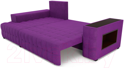 Диван угловой Mebel-Ars Мадрид левый (фиолетовый)