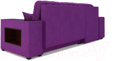 Диван угловой Mebel-Ars Мадрид левый (фиолетовый)