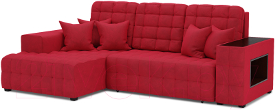 Диван угловой Mebel-Ars Мадрид левый (кордрой красный) - фото