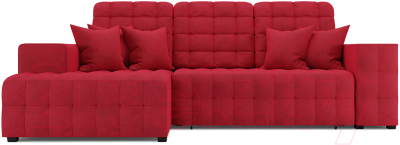 Диван угловой Mebel-Ars Мадрид левый (кордрой красный)