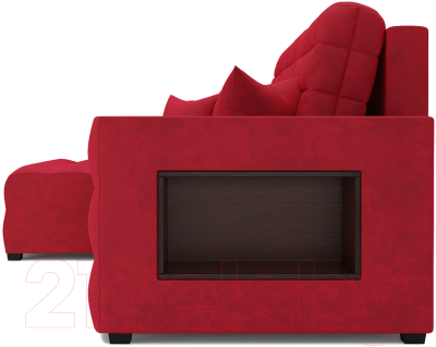 Диван угловой Mebel-Ars Мадрид левый (кордрой красный)