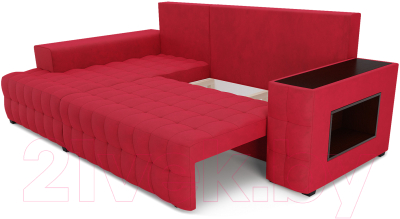 Диван угловой Mebel-Ars Мадрид левый (кордрой красный)