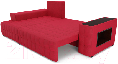 Диван угловой Mebel-Ars Мадрид левый (кордрой красный)