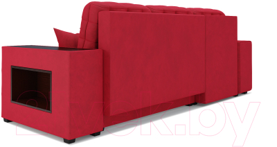 Диван угловой Mebel-Ars Мадрид левый (кордрой красный)