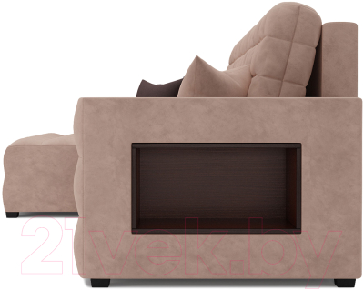 Диван угловой Mebel-Ars Мадрид левый (кордрой бежевый)