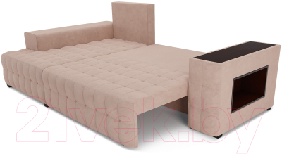 Диван угловой Mebel-Ars Мадрид левый (кордрой бежевый)