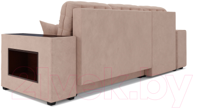Диван угловой Mebel-Ars Мадрид левый (кордрой бежевый)