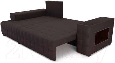 Диван угловой Mebel-Ars Мадрид левый (кордрой коричневый)