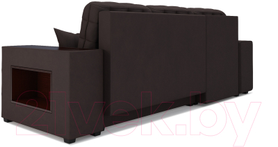 Диван угловой Mebel-Ars Мадрид левый (кордрой коричневый)
