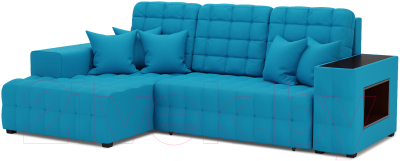Диван угловой Mebel-Ars Мадрид левый (синий) - фото