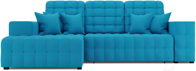 Диван угловой Mebel-Ars Мадрид левый (синий)