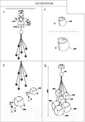 Люстра Evoluce SLE103143-06