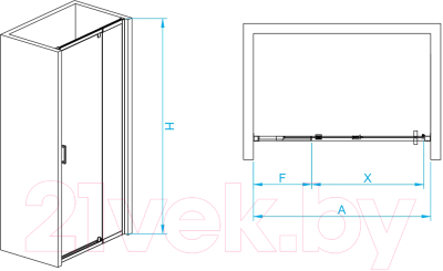 Душевая дверь RGW PA-008-B / 350800889-14