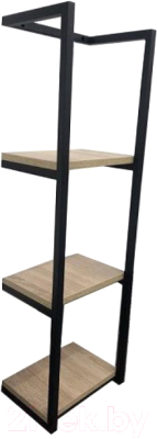 Полка для ванной Home Loft ПдВ 9005 (черный металл/дуб натуральный) - фото
