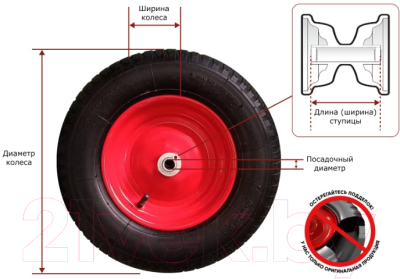 Колесо для тачки APW PR 3000-16 S